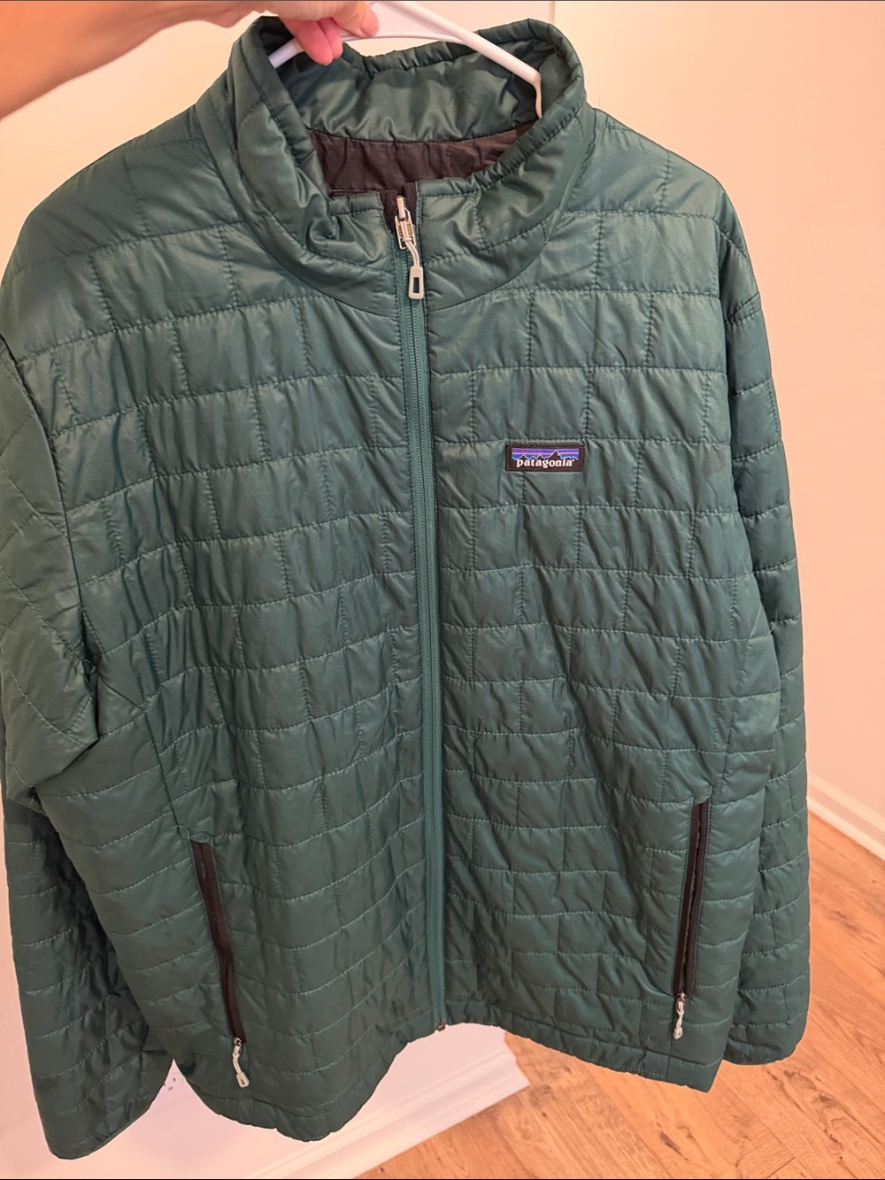 Patagonia Green Quilted Full-Zip Jacket